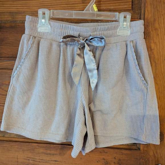 Maurices Purple and Gray High Waist Shorts with Elastic Waistband - Picture 1 of 7